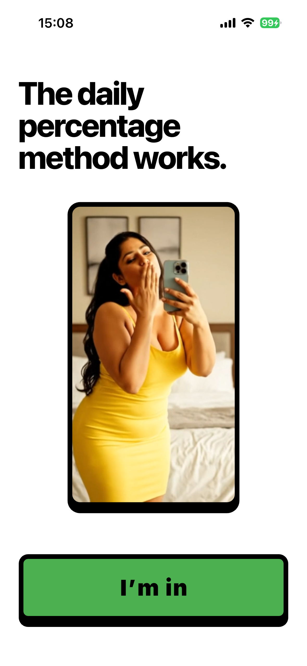 Fogyo App - Daily Percentage Method